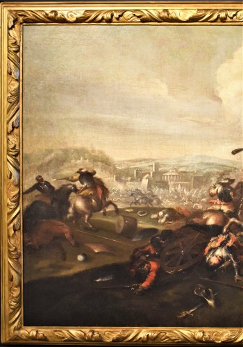 Paintings & Drawings  - &quot;Battle&quot; - Jacques Courtois the Burgundian (St. Hippolyte 1621 - Rome 1676)